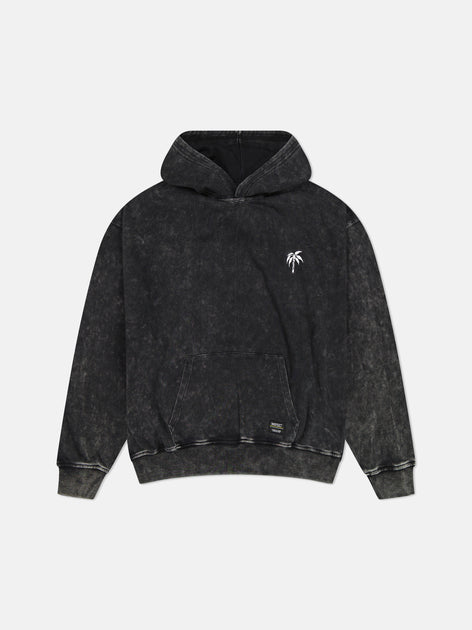 DROPPED SHOULDER HOODIE ENZYME WASH PALM LOGO – WeSC