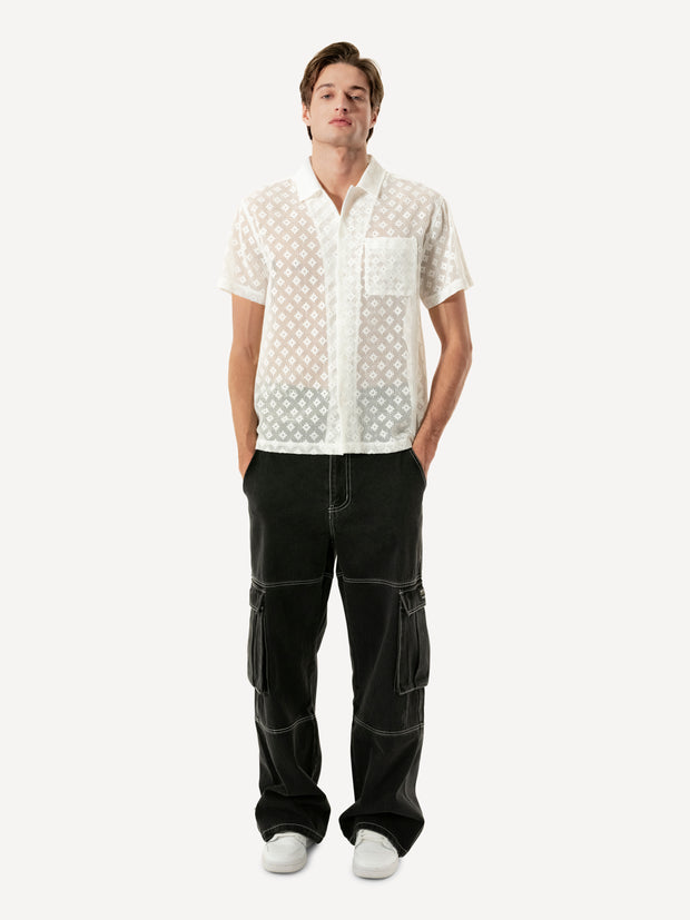 BAGGY DENIM CARGO PANTS
