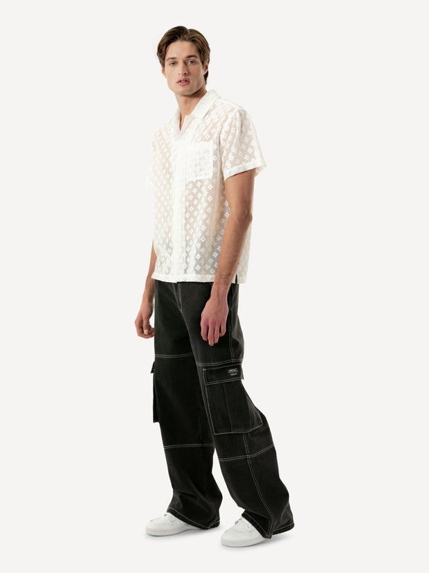 BAGGY DENIM CARGO PANTS