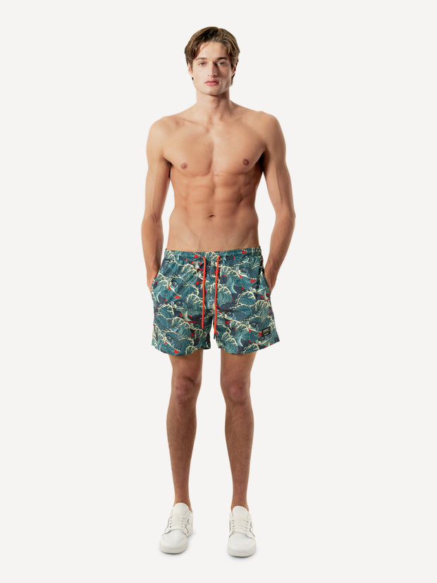 ZACK SWIM TRUNK KOI AOP