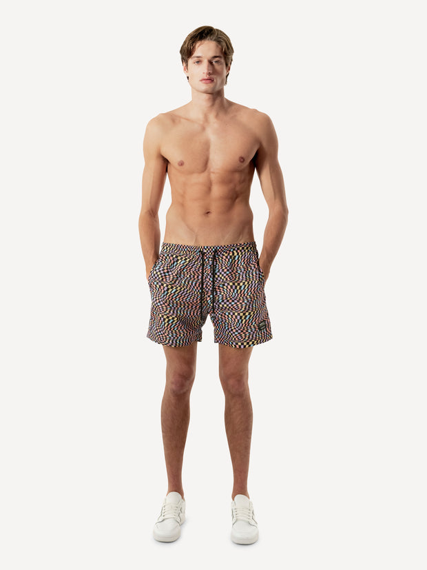 ZACK SWIM TRUNK COLOR WARP AOP