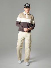 CROPPED RUGBY POLO LS COLORBLOCK