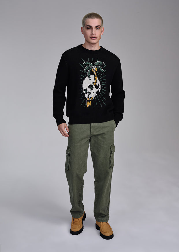 LEON SKULL PALM SWEATER