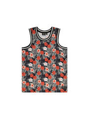 BASKETBALL TANK HYBISCUS FLOWERS AOP