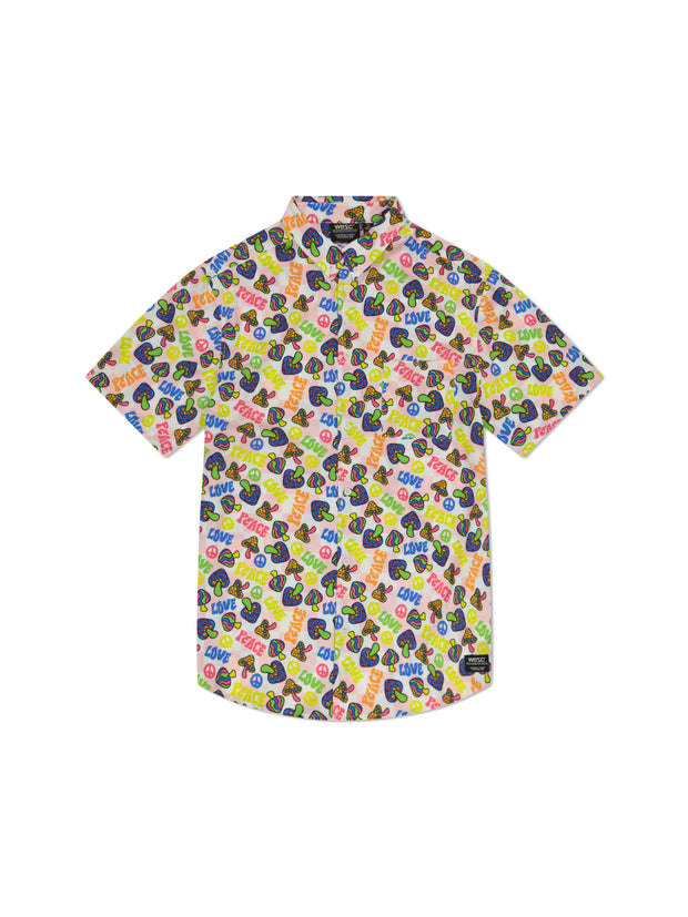 ODEN S/S SHIRT LOVE & PEACE CHECKERBOARD
