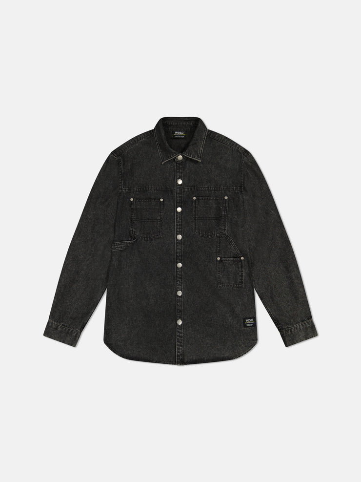 CARPENTER OVERSHIRT ACID WASH