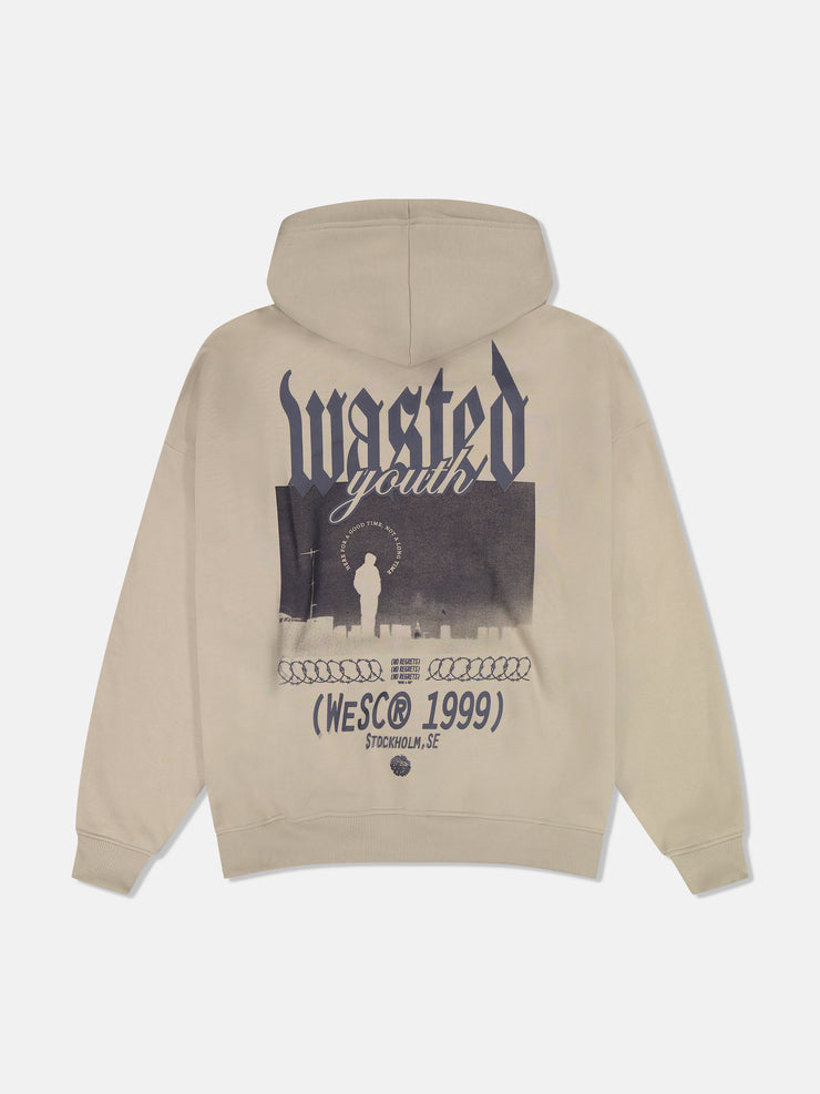 DROPPED SHOULDER HOODIE GOTHIC WASTED YOUTH