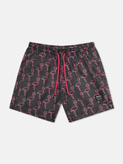 ZACK SWIM TRUNK NEON FLAMINGO AOP