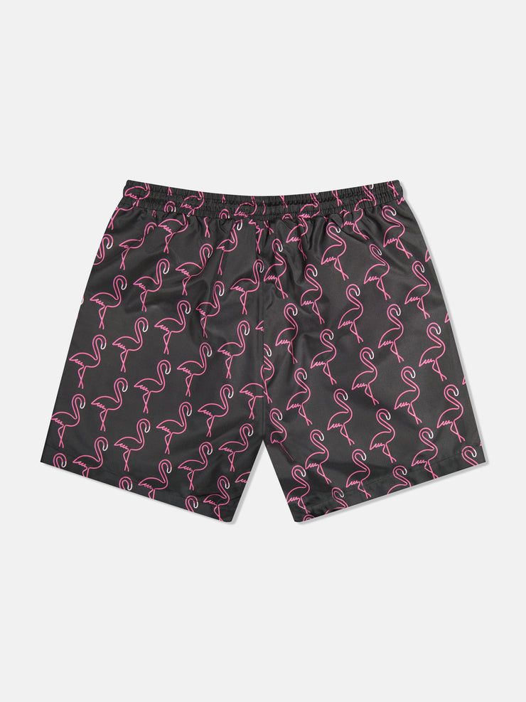 ZACK SWIM TRUNK NEON FLAMINGO AOP