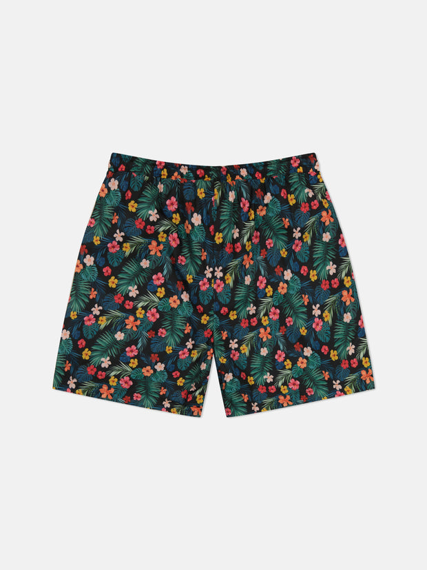 ZACK SWIM TRUNK MONSTERA FLOWERS AOP