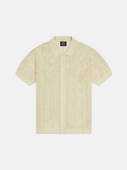 S/S POLO BUTTON FRONT SWEATER PEARL BUTTONS
