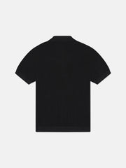 S/S POLO BUTTON FRONT SWEATER PEARL BUTTONS