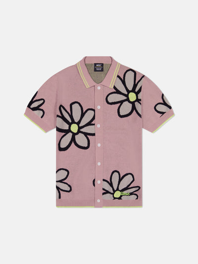 S/S POLO COLLAR CARDIGAN DAISY'S