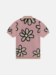 S/S POLO COLLAR CARDIGAN DAISY'S
