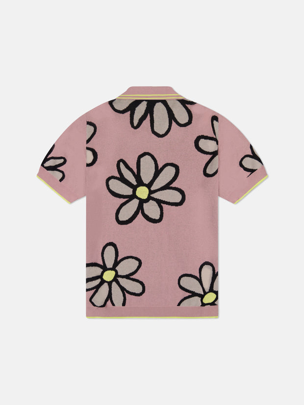 S/S POLO COLLAR CARDIGAN DAISY'S