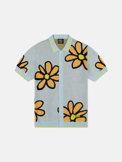 S/S POLO COLLAR CARDIGAN DAISY'S