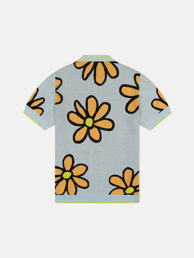 S/S POLO COLLAR CARDIGAN DAISY'S