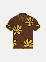 S/S POLO COLLAR CARDIGAN DAISY'S