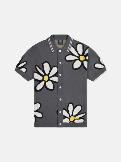 S/S POLO COLLAR CARDIGAN DAISY'S