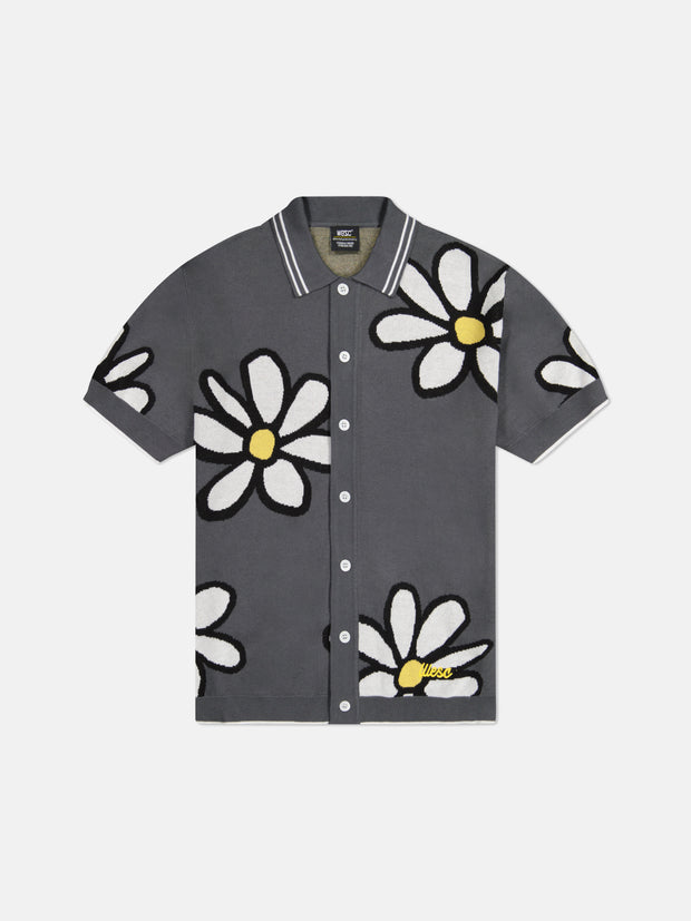 S/S POLO COLLAR CARDIGAN DAISY'S