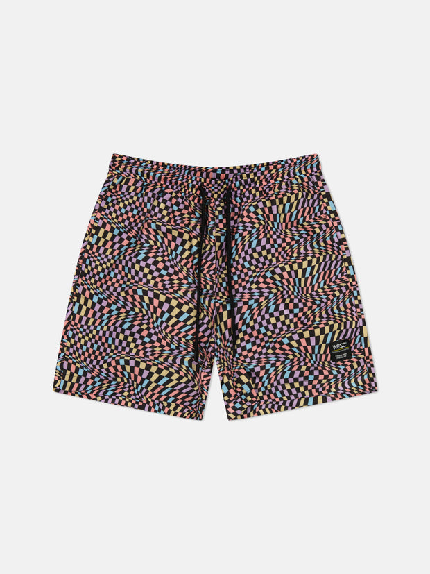 ZACK SWIM TRUNK COLOR WARP AOP