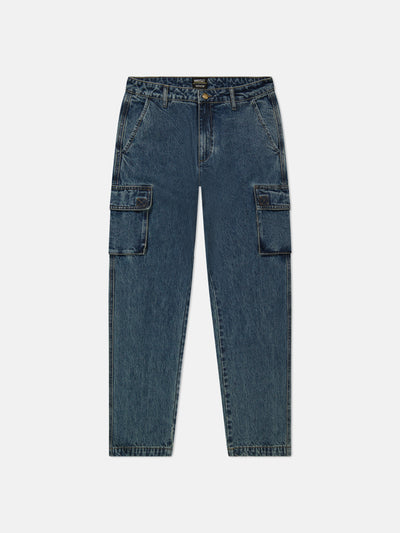 DENIM CARGO PANTS