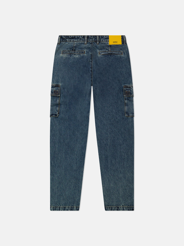 DENIM CARGO PANTS