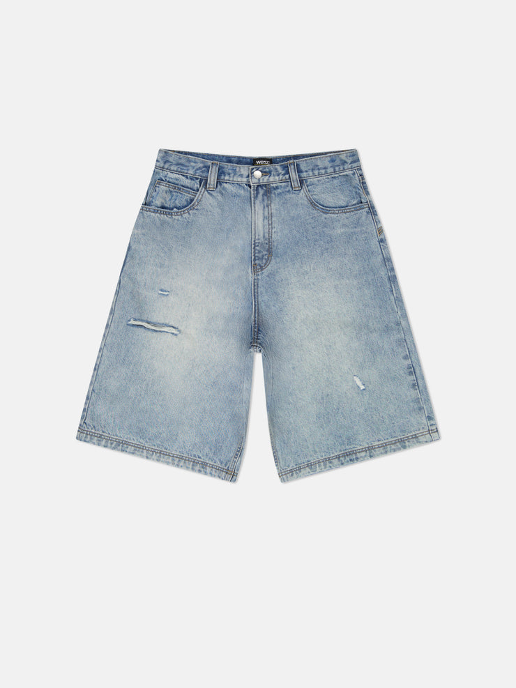 DENIM LONG SHORTS