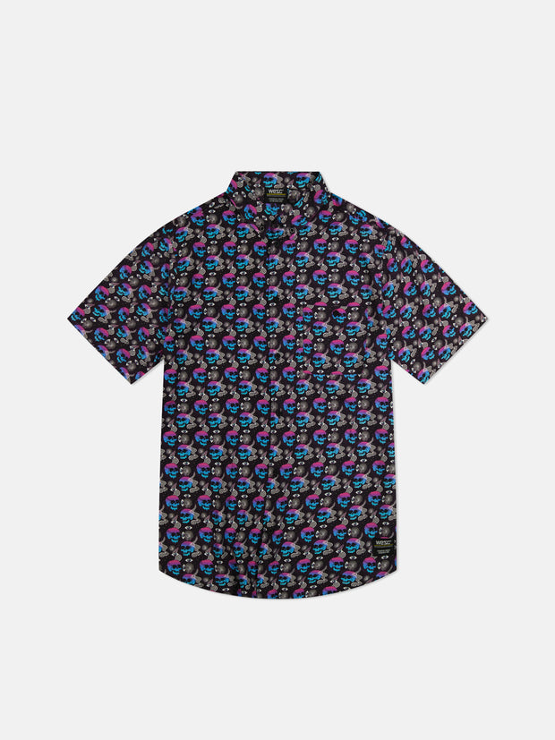 ODEN S/S SHIRT TRIPPY SKULLS