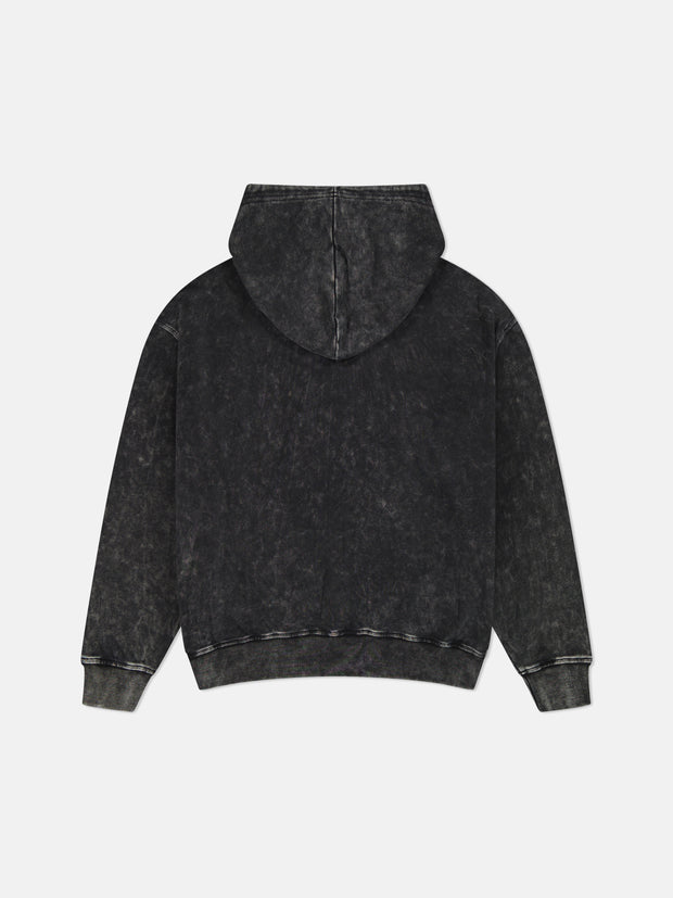 DROPPED SHOULDER HOODIE ENZYME WASH PALM LOGO