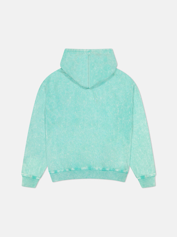 DROPPED SHOULDER HOODIE ENZYME WASH PALM LOGO