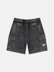 MARTY CARGO SHORTS ENZYME WASHED PALM LOGO