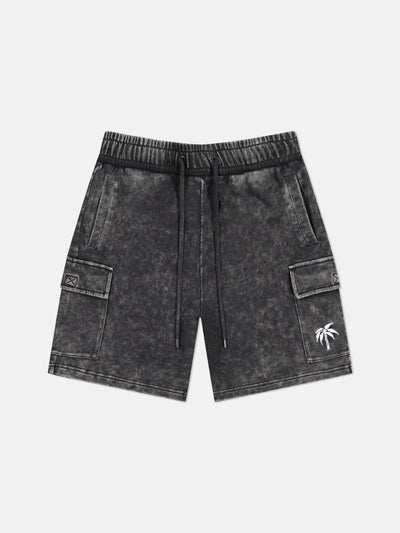 MARTY CARGO SHORTS ENZYME WASHED PALM LOGO