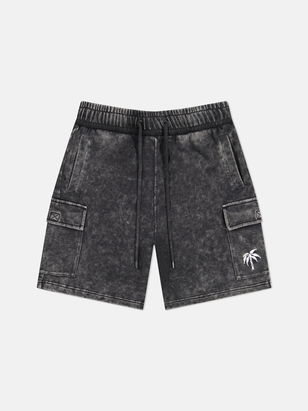 MARTY CARGO SHORTS ENZYME WASHED PALM LOGO