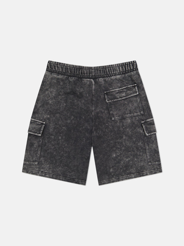 MARTY CARGO SHORTS ENZYME WASHED PALM LOGO