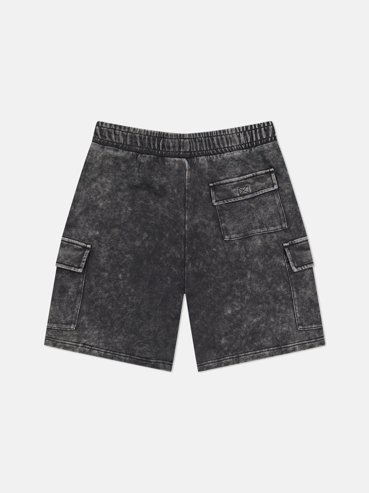 MARTY CARGO SHORTS ENZYME WASHED PALM LOGO