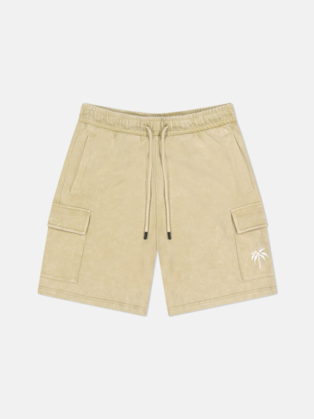 MARTY CARGO SHORTS ENZYME WASHED PALM LOGO