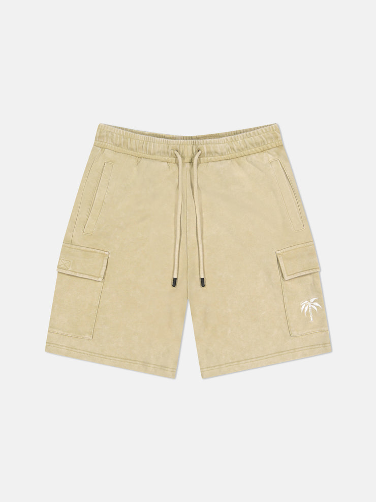 MARTY CARGO SHORTS ENZYME WASHED PALM LOGO
