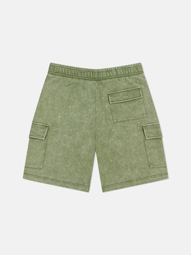 MARTY CARGO SHORTS ENZYME WASHED PALM LOGO