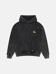 DROPPED SHOULDER HOODIE ENZYME WASH SKATER GLITCH
