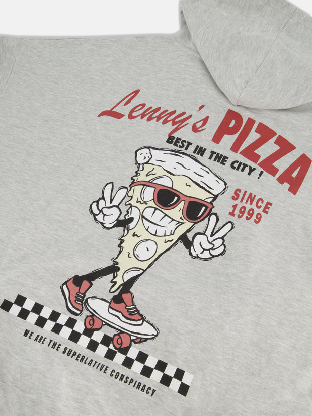 DROPPED SHOULDER HOODIE PIZZA