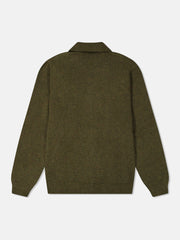RELAXED POLO COLLAR CARDIGAN MOHAIR