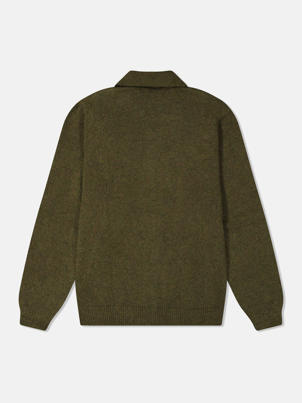 RELAXED POLO COLLAR CARDIGAN MOHAIR