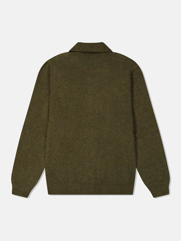 RELAXED POLO COLLAR CARDIGAN MOHAIR