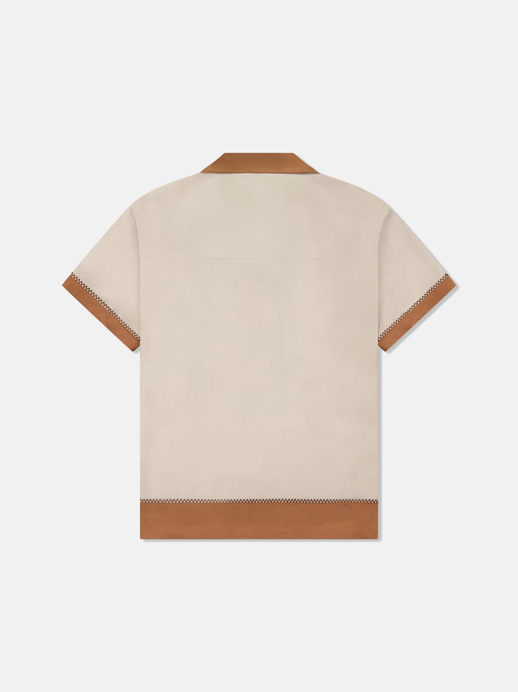 CAMPER S/S SHIRT COLORBLOCK W/ APPLIQUE