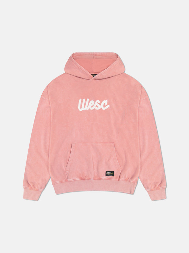 DROPPED SHOULDER HOODIE ENZYME WASHED WITH LOGO