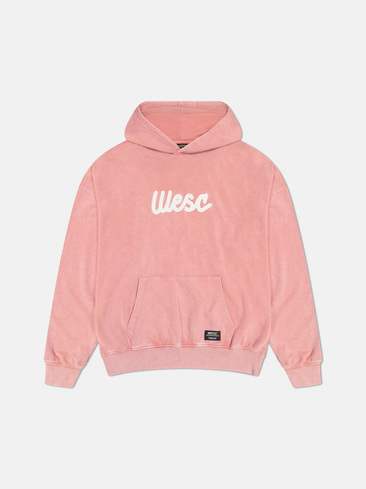 DROPPED SHOULDER HOODIE ENZYME WASHED WITH LOGO