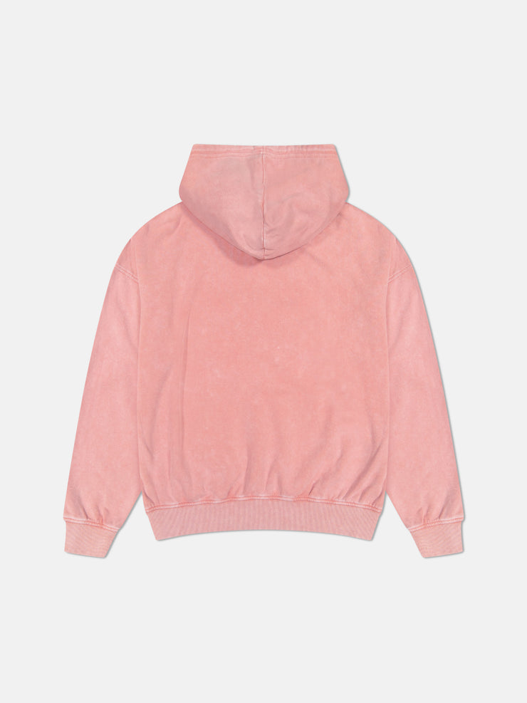 DROPPED SHOULDER HOODIE ENZYME WASHED WITH LOGO