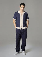 CAMPER S/S SHIRT COLORBLOCK W/ APPLIQUE