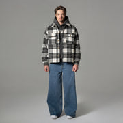 BUTTON FLANNEL JACKET